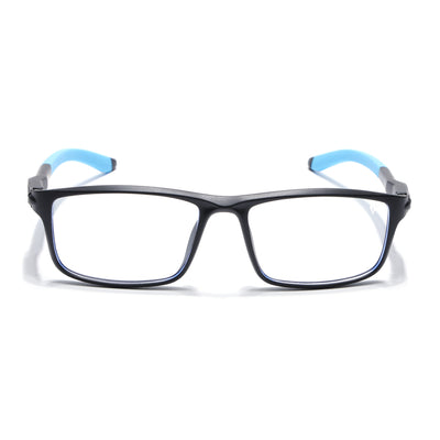 Voyage Active Black Rectangle Eyeglasses for Men & Women (9808MG5747-C5)
