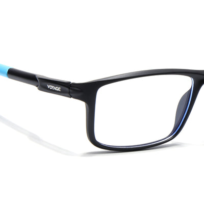 Voyage Active Black Rectangle Eyeglasses for Men & Women (9808MG5747-C5)