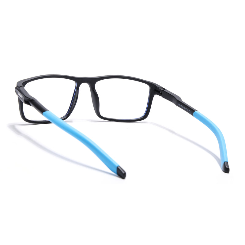 Voyage Active Black Rectangle Eyeglasses for Men & Women (9808MG5747-C5)