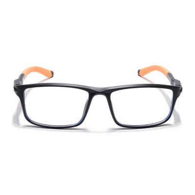 Voyage Active Black Rectangle Eyeglasses for Men & Women (9808MG5748-C6)