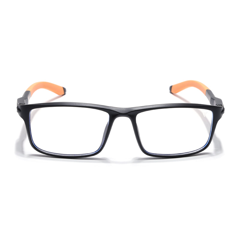 Voyage Active Black Rectangle Eyeglasses for Men & Women (9808MG5748-C6)