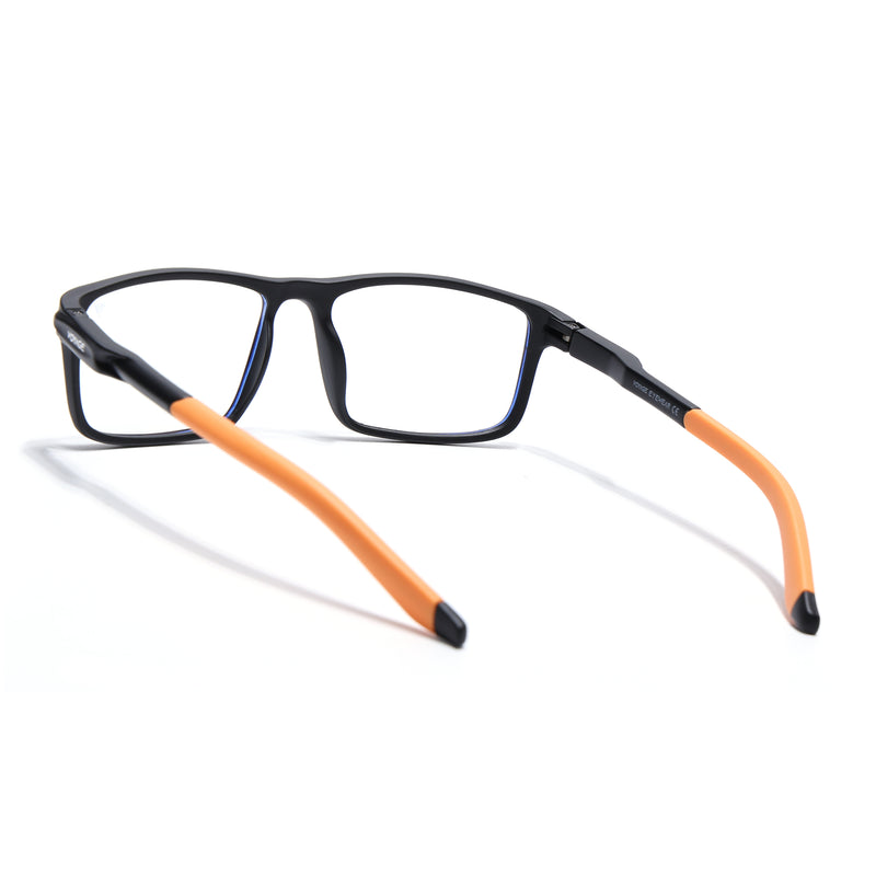 Voyage Active Black Rectangle Eyeglasses for Men & Women (9808MG5748-C6)