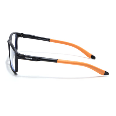 Voyage Active Black Rectangle Eyeglasses for Men & Women (9808MG5748-C6)