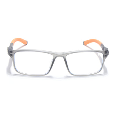 Voyage Active Grey Rectangle Eyeglasses for Men & Women (9808MG5749-C7)