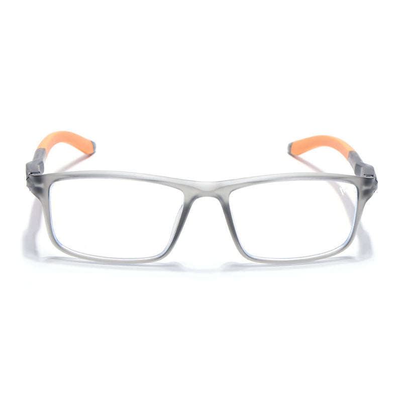 Voyage Active Grey Rectangle Eyeglasses for Men & Women (9808MG5749-C7)