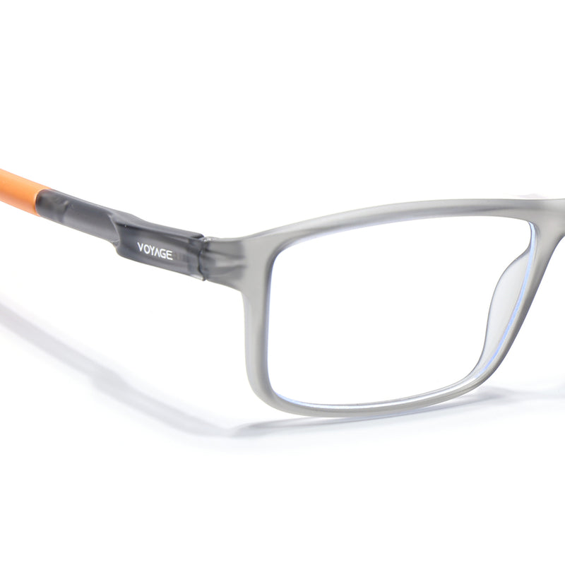 Voyage Active Grey Rectangle Eyeglasses for Men & Women (9808MG5749-C7)