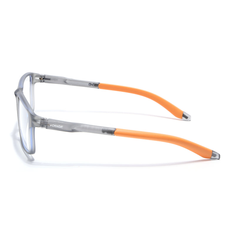 Voyage Active Grey Rectangle Eyeglasses for Men & Women (9808MG5749-C7)