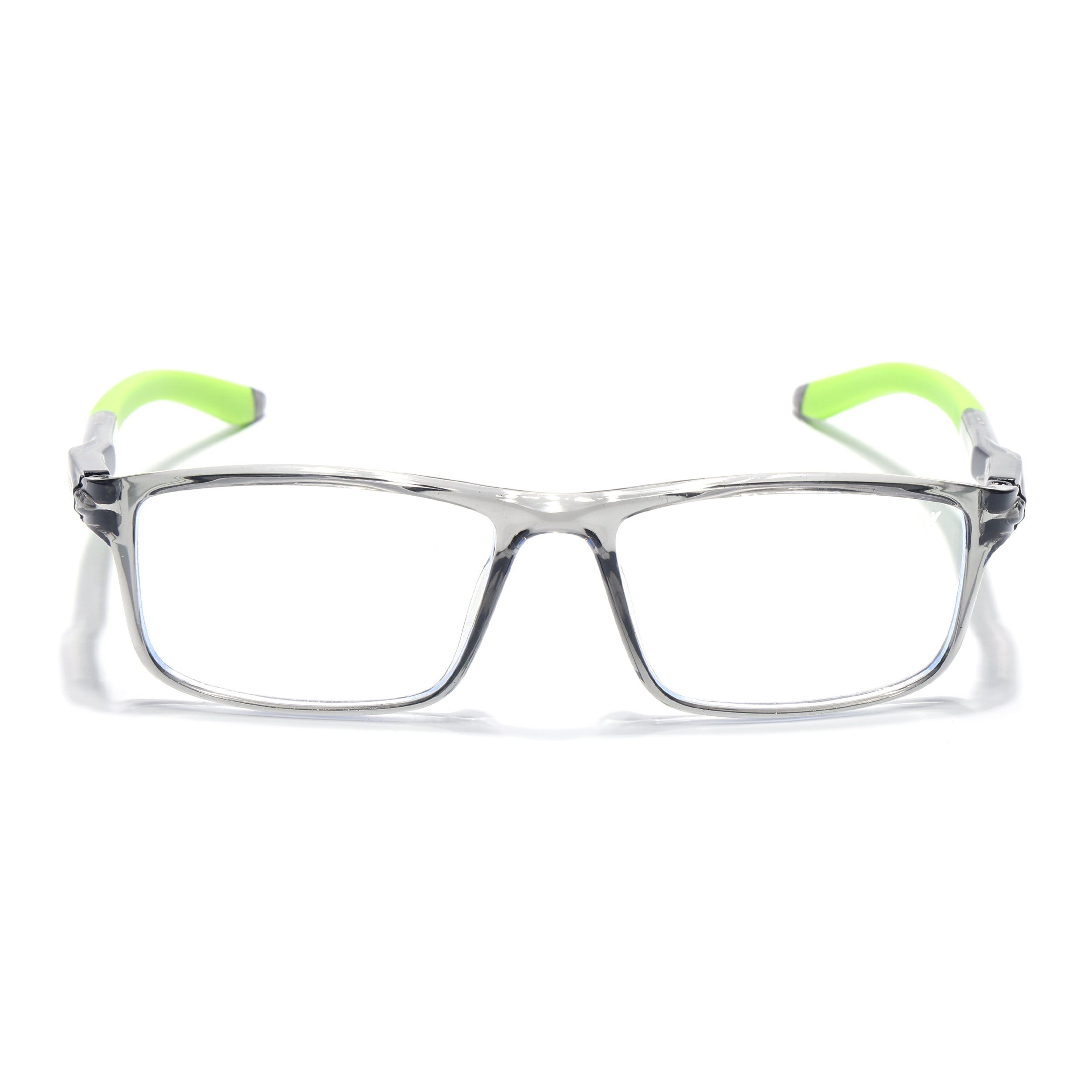 Voyage Active Transparent Grey Rectangle Eyeglasses for Men & Women (9808MG5751-C9)