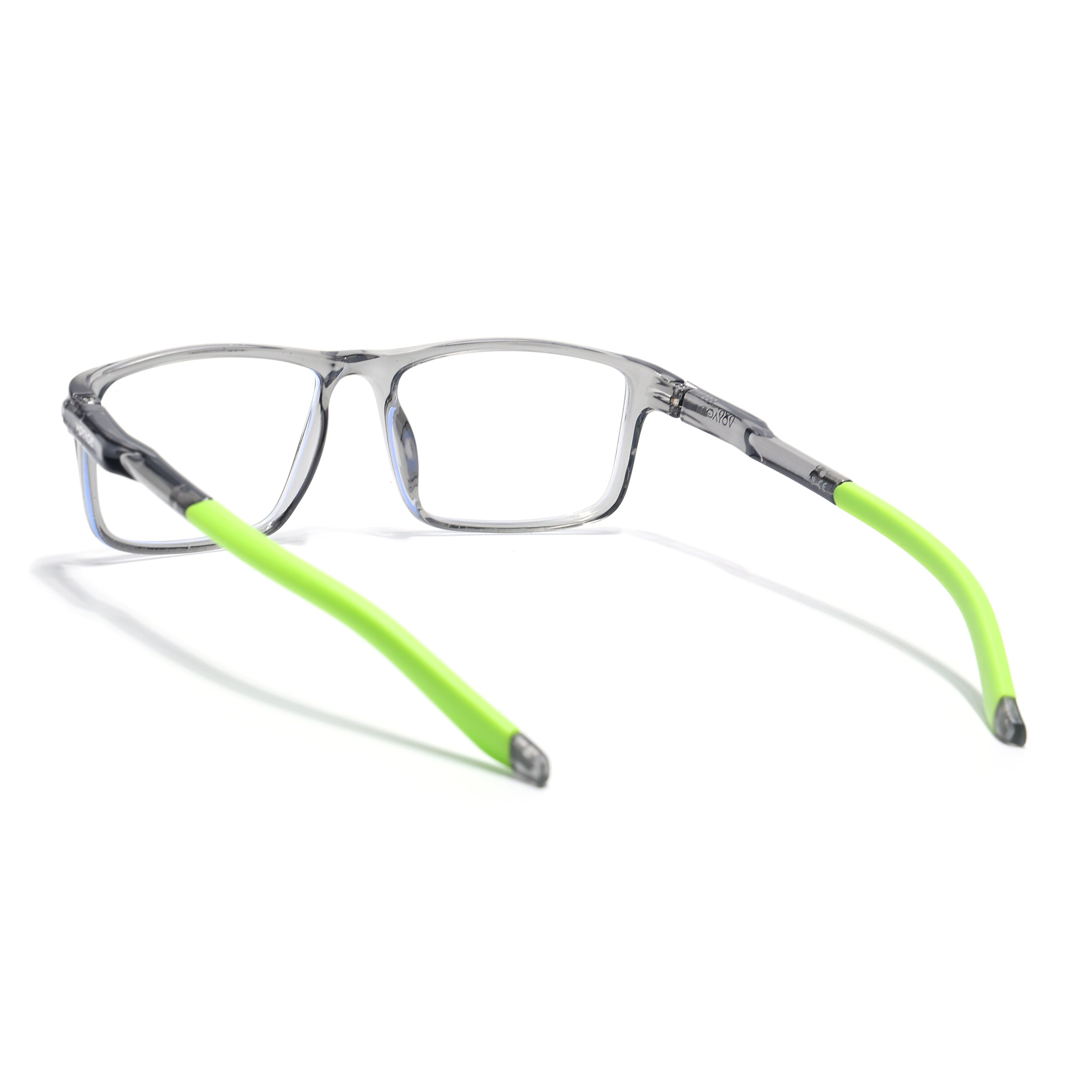 Voyage Active Transparent Grey Rectangle Eyeglasses for Men & Women (9808MG5751-C9)