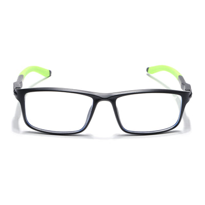Voyage Active Black Rectangle Eyeglasses for Men & Women (9808MG5752-C10)