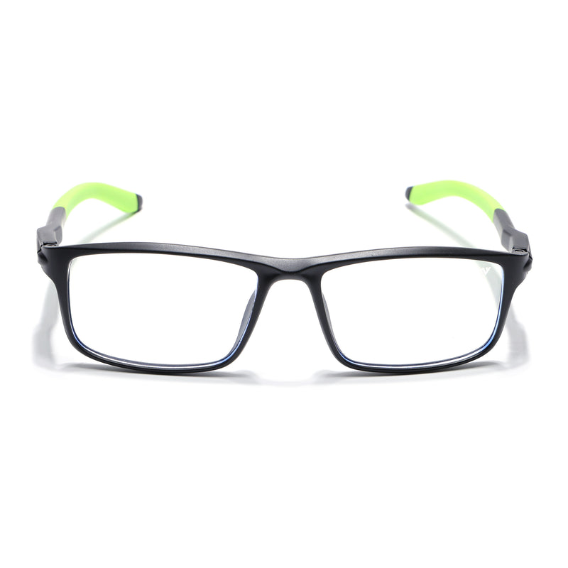 Voyage Active Black Rectangle Eyeglasses for Men & Women (9808MG5752-C10)