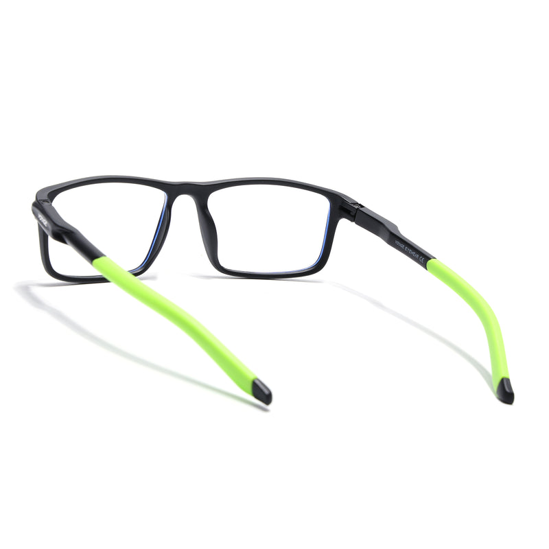 Voyage Active Black Rectangle Eyeglasses for Men & Women (9808MG5752-C10)