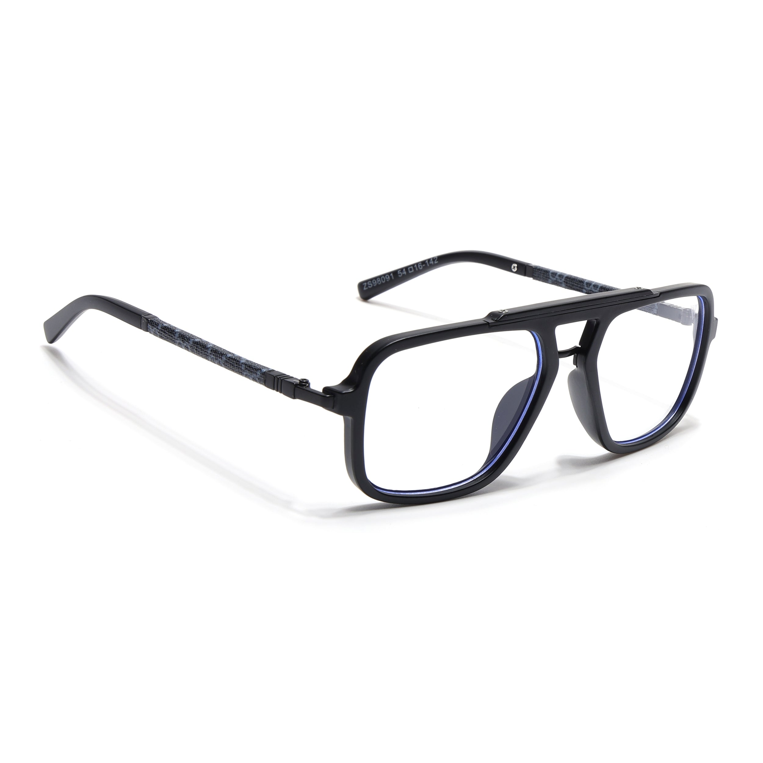 Voyage Matt Black Wayfarer Eyeglasses for Men & Women (98091MG5277-C1)