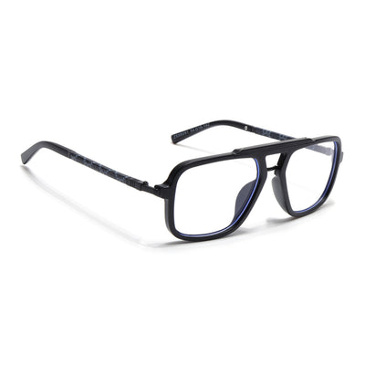 Voyage Matt Black Wayfarer Eyeglasses for Men & Women (98091MG5277-C1)
