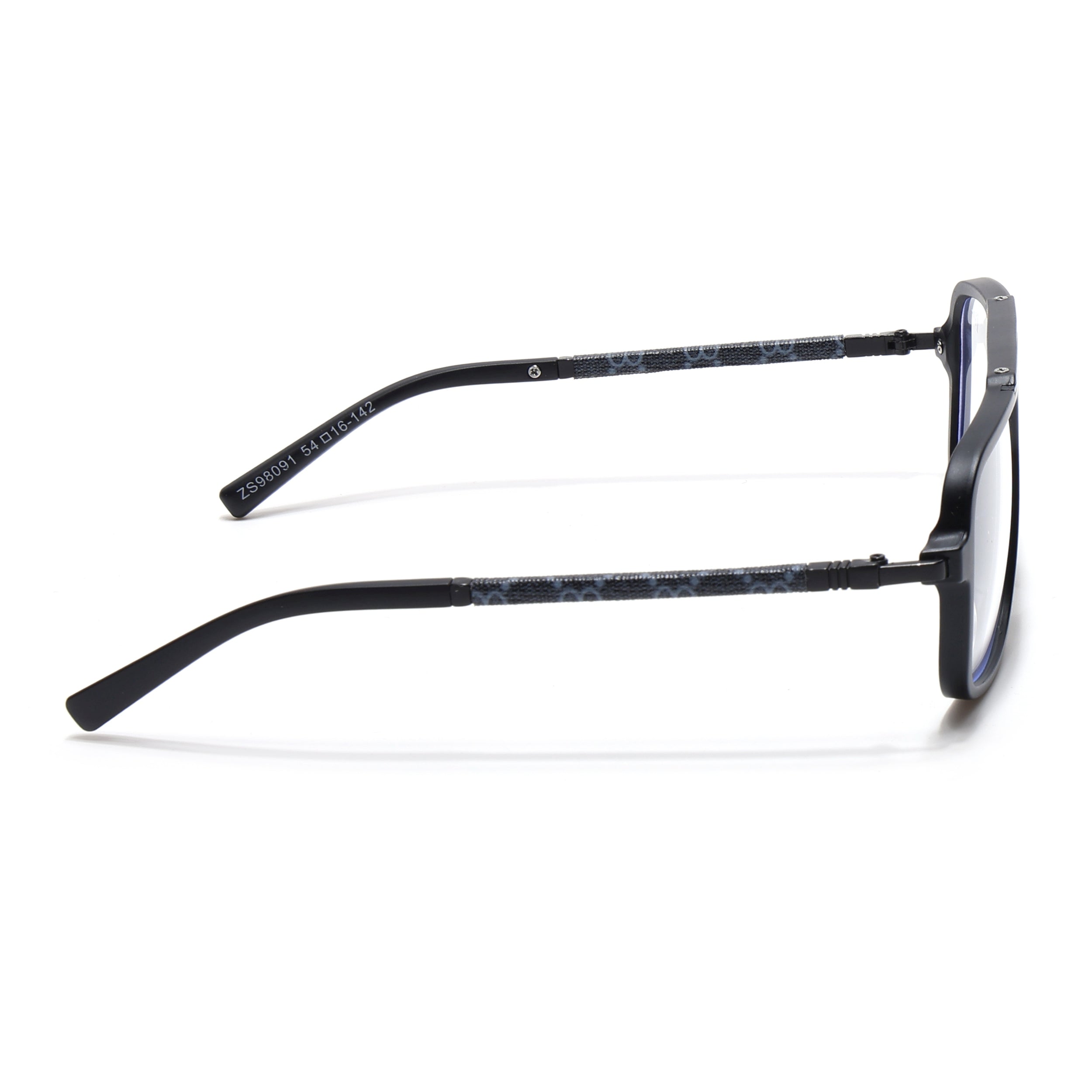 Voyage Matt Black Wayfarer Eyeglasses for Men & Women (98091MG5277-C1)