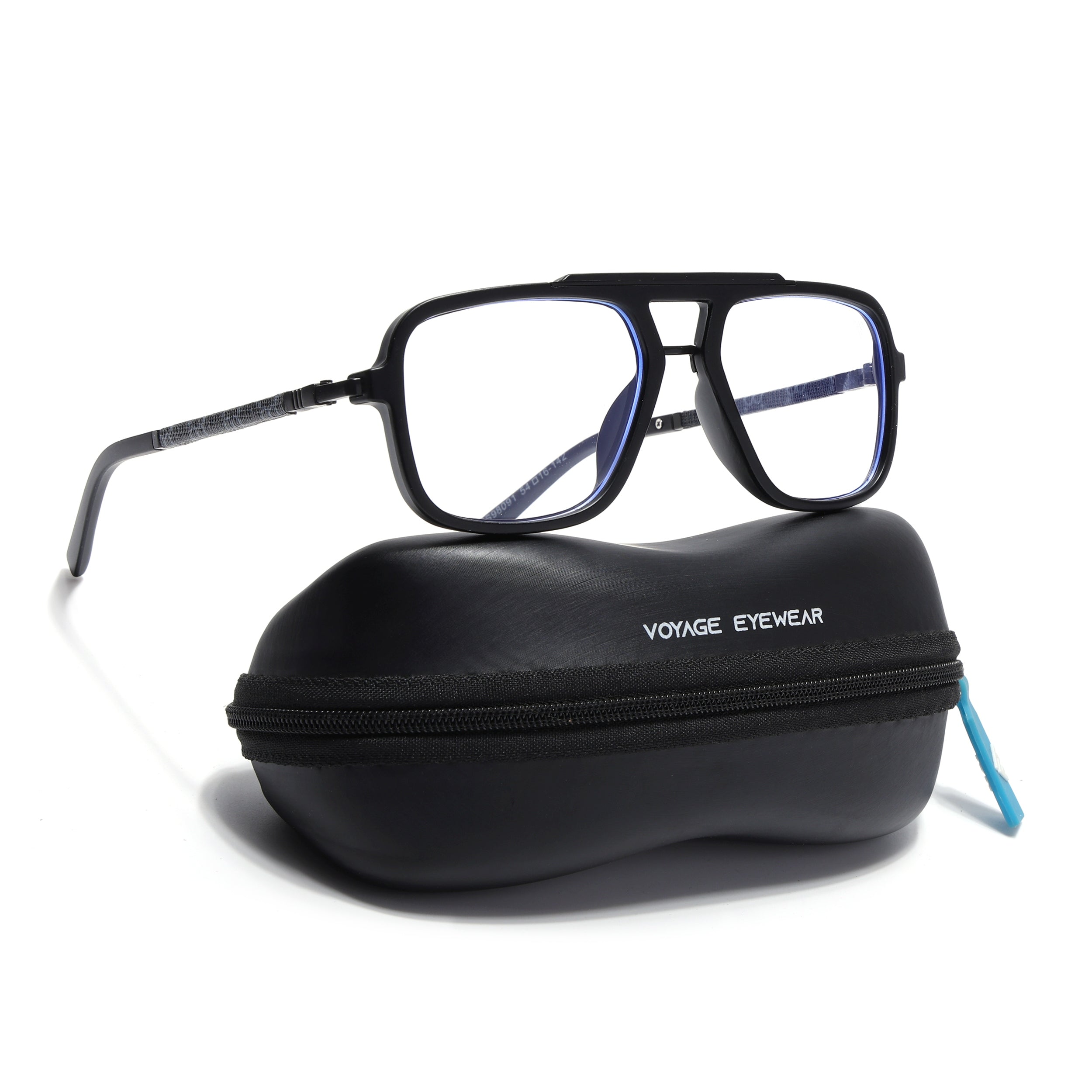 Voyage Matt Black Wayfarer Eyeglasses for Men & Women (98091MG5277-C1)
