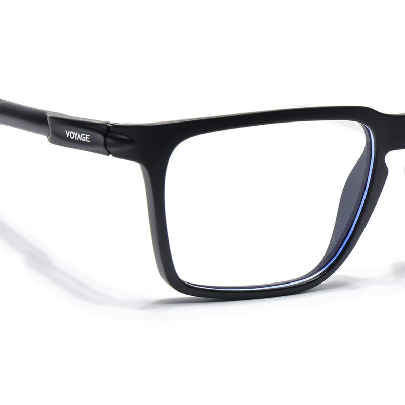 Voyage Active Black Square Eyeglasses for Men & Women (9809MG5753-C1)
