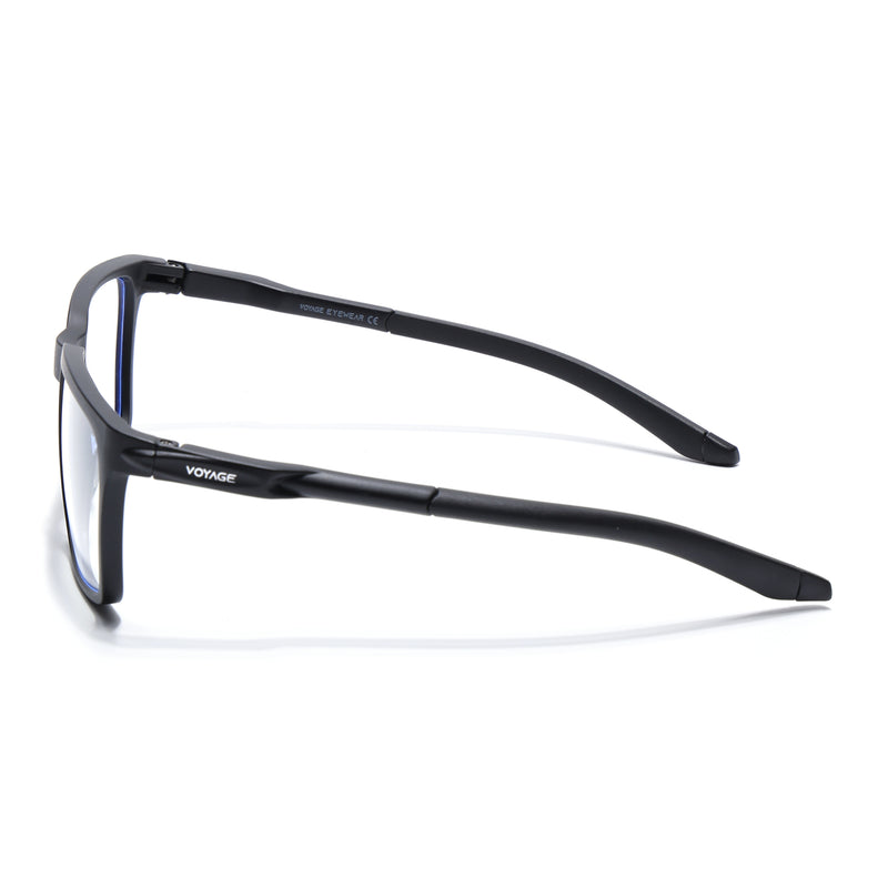 Voyage Active Black Square Eyeglasses for Men & Women (9809MG5753-C1)