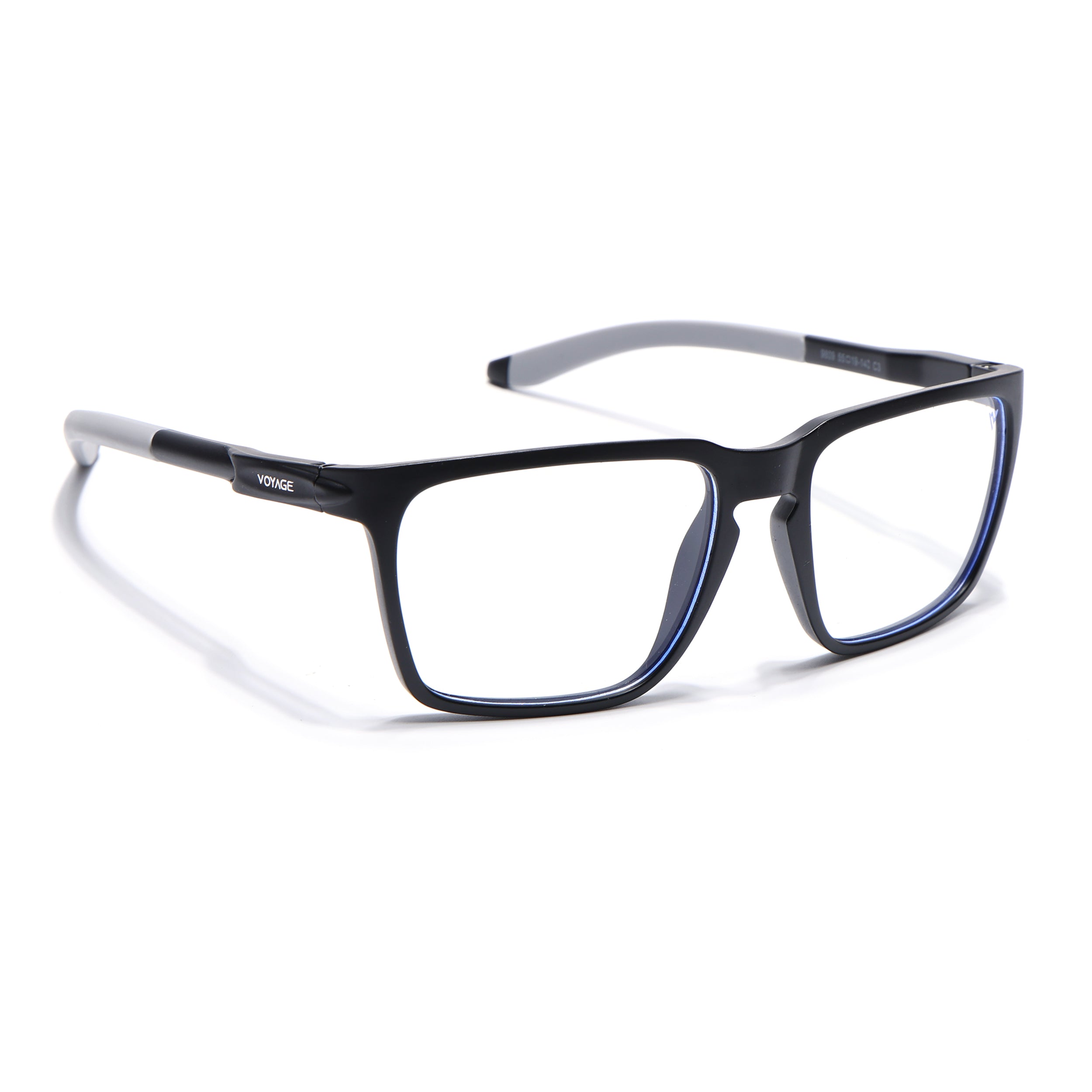 Voyage Active Black Square Eyeglasses for Men & Women (9809MG5754-C2)