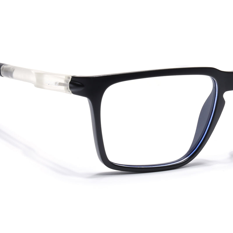Voyage Active Black Square Eyeglasses for Men & Women (9809MG5755-C3)