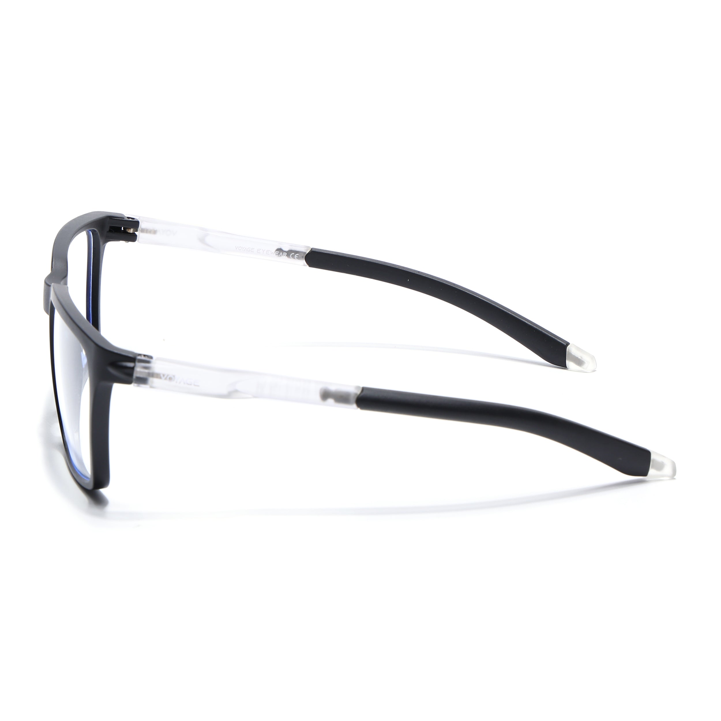 Voyage Active Black Square Eyeglasses for Men & Women (9809MG5755-C3)