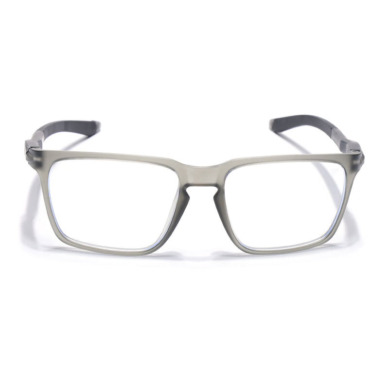 Voyage Active Grey Square Eyeglasses for Men & Women (9809MG5756-C4)