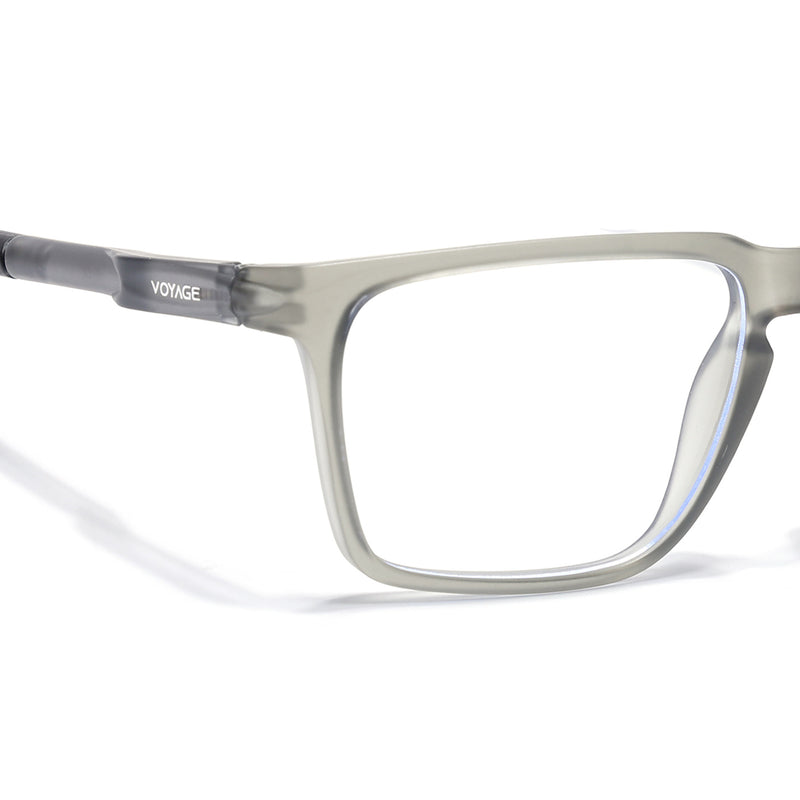 Voyage Active Grey Square Eyeglasses for Men & Women (9809MG5756-C4)