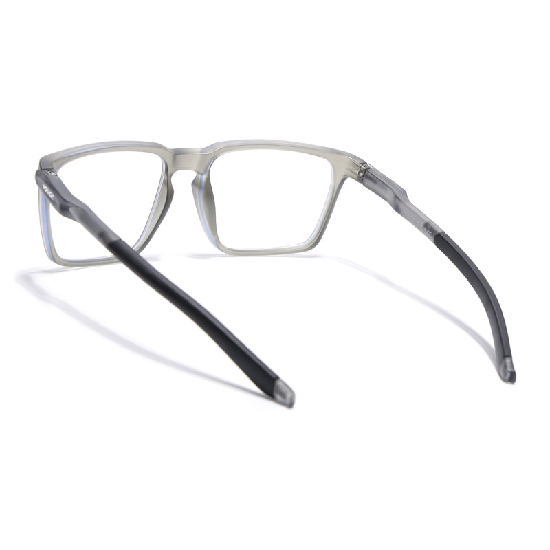 Voyage Active Grey Square Eyeglasses for Men & Women (9809MG5756-C4)