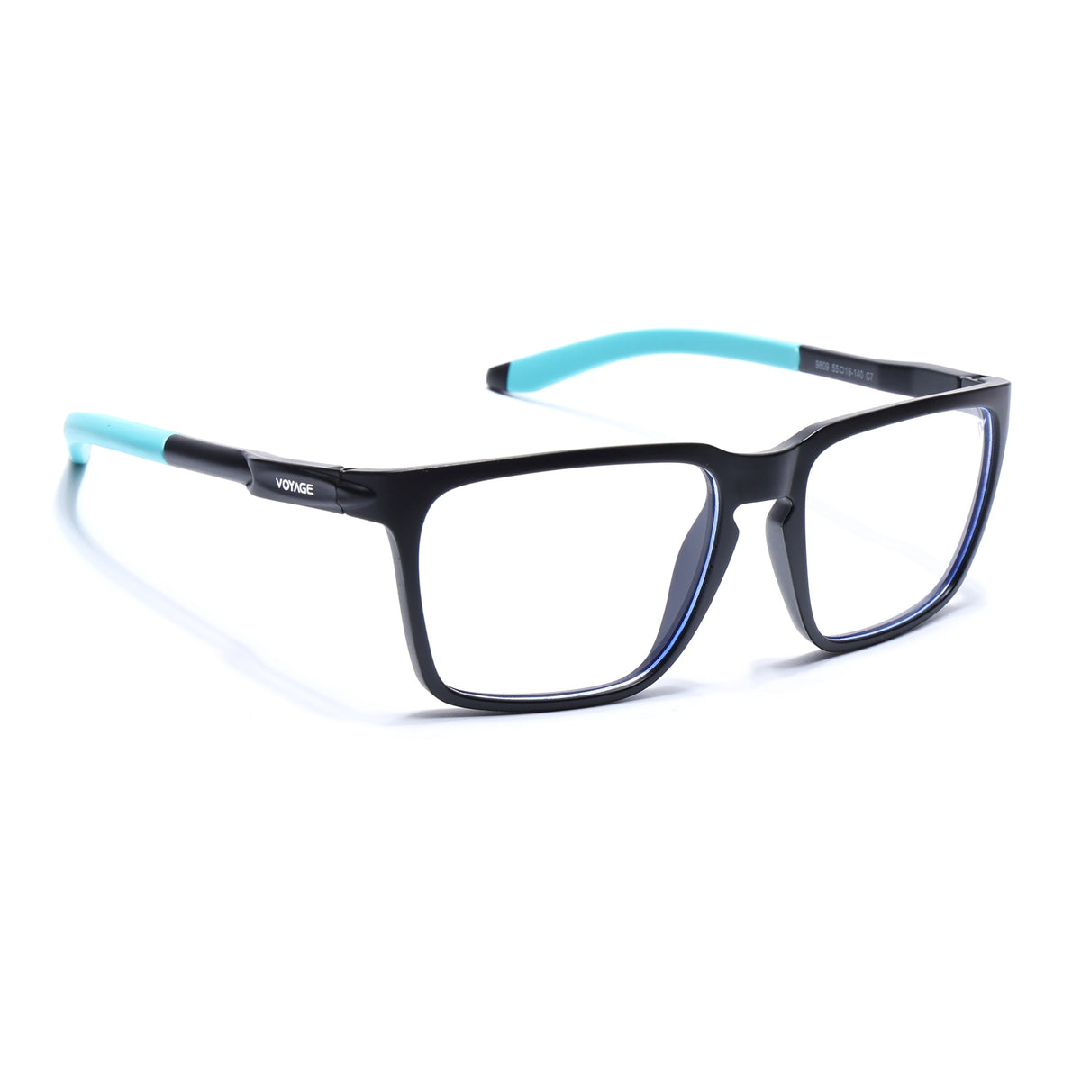 Voyage Active Black Square Eyeglasses for Men & Women (9809MG5757-C5)