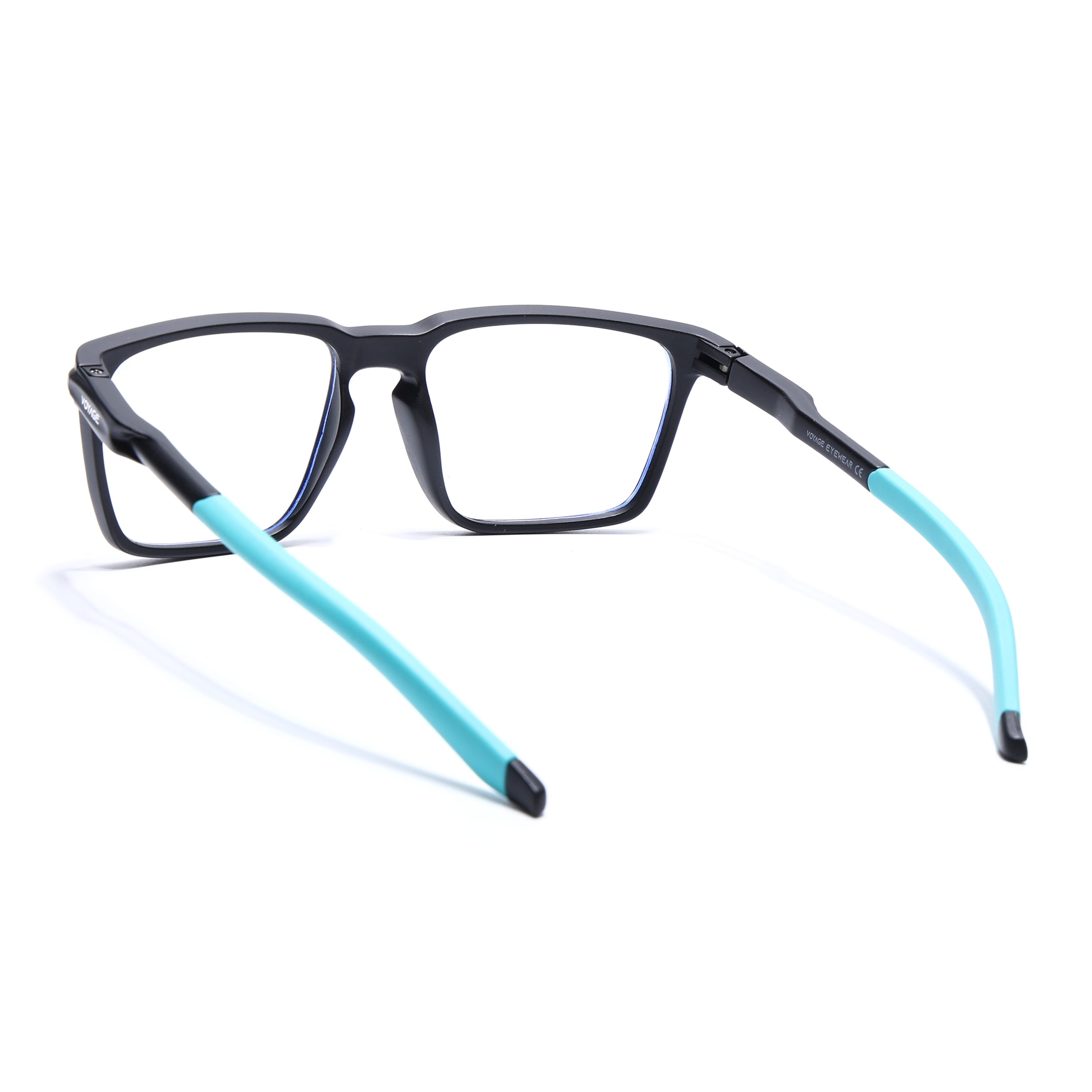 Voyage Active Black Square Eyeglasses for Men & Women (9809MG5757-C5)