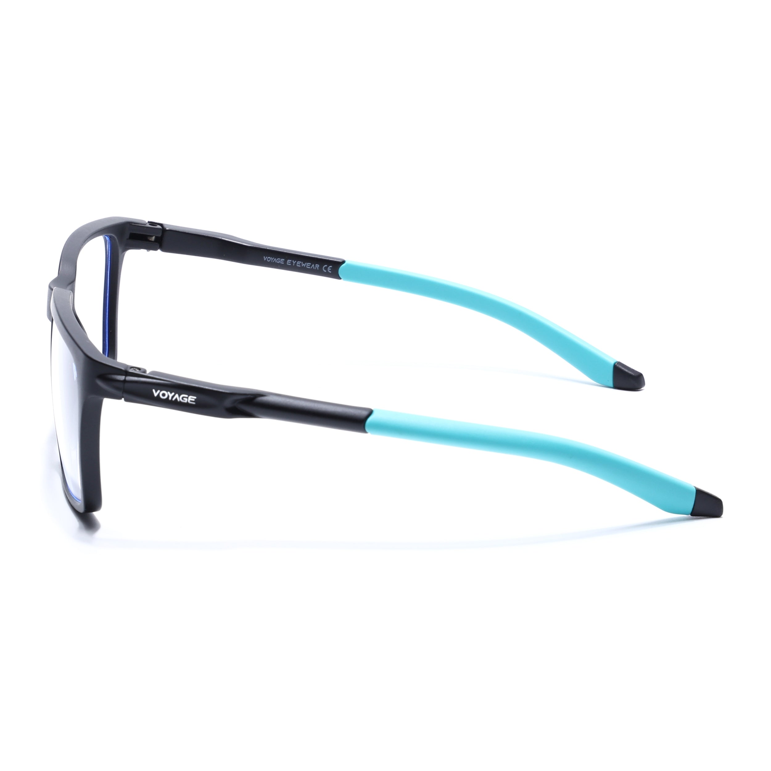 Voyage Active Black Square Eyeglasses for Men & Women (9809MG5757-C5)