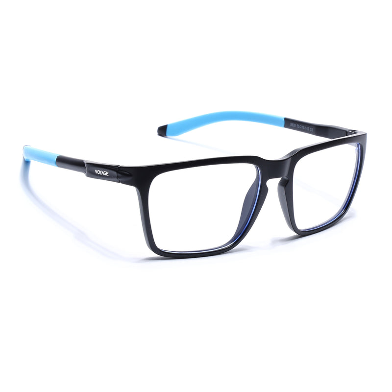 Voyage Active Black Square Eyeglasses for Men & Women (9809MG5758-C6)