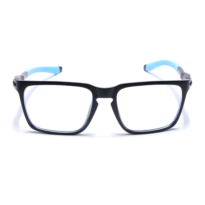 Voyage Active Black Square Eyeglasses for Men & Women (9809MG5758-C6)