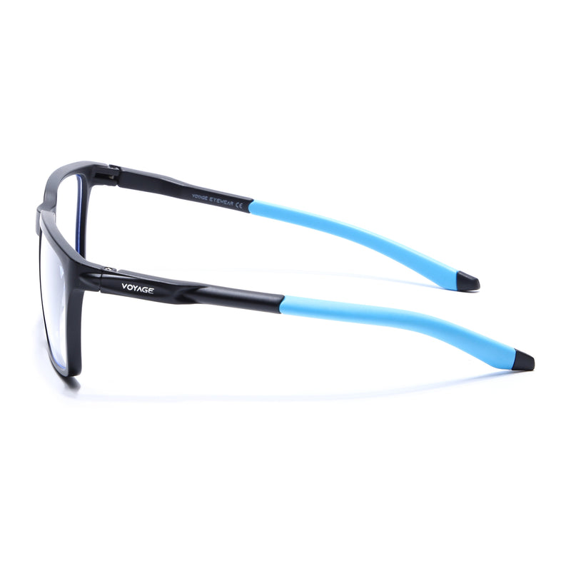 Voyage Active Black Square Eyeglasses for Men & Women (9809MG5758-C6)