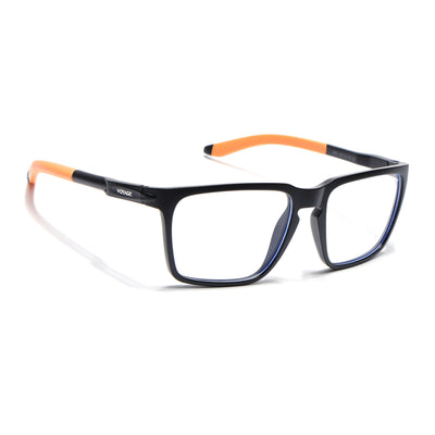 Voyage Active Black Square Eyeglasses for Men & Women (9809MG5759-C7)