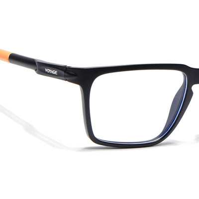 Voyage Active Black Square Eyeglasses for Men & Women (9809MG5759-C7)