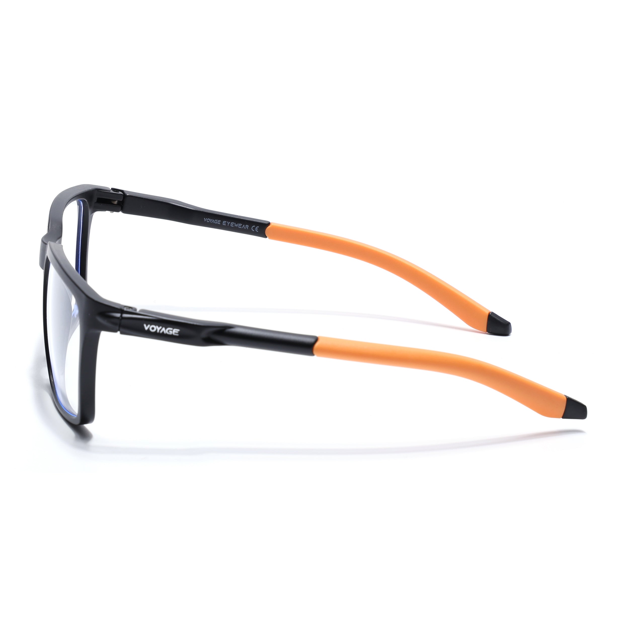 Voyage Active Black Square Eyeglasses for Men & Women (9809MG5759-C7)
