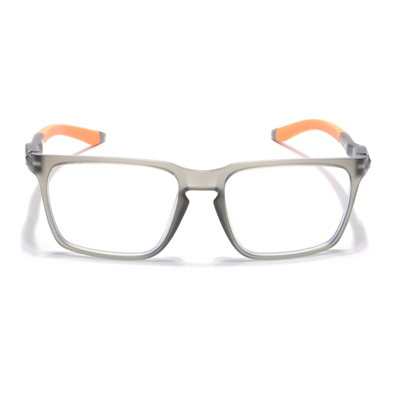 Voyage Active Grey Square Eyeglasses for Men & Women (9809MG5760-C8)
