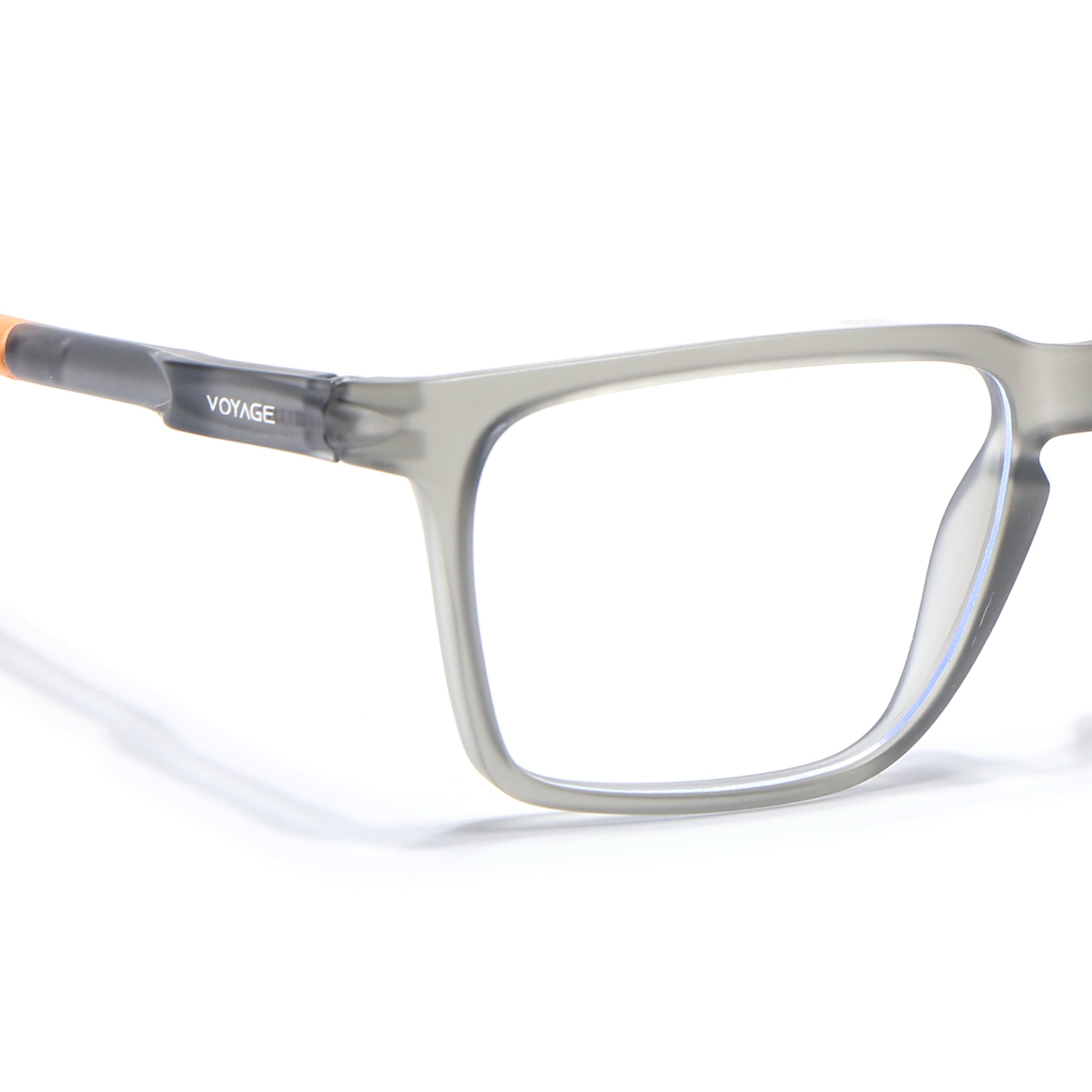 Voyage Active Grey Square Eyeglasses for Men & Women (9809MG5760-C8)