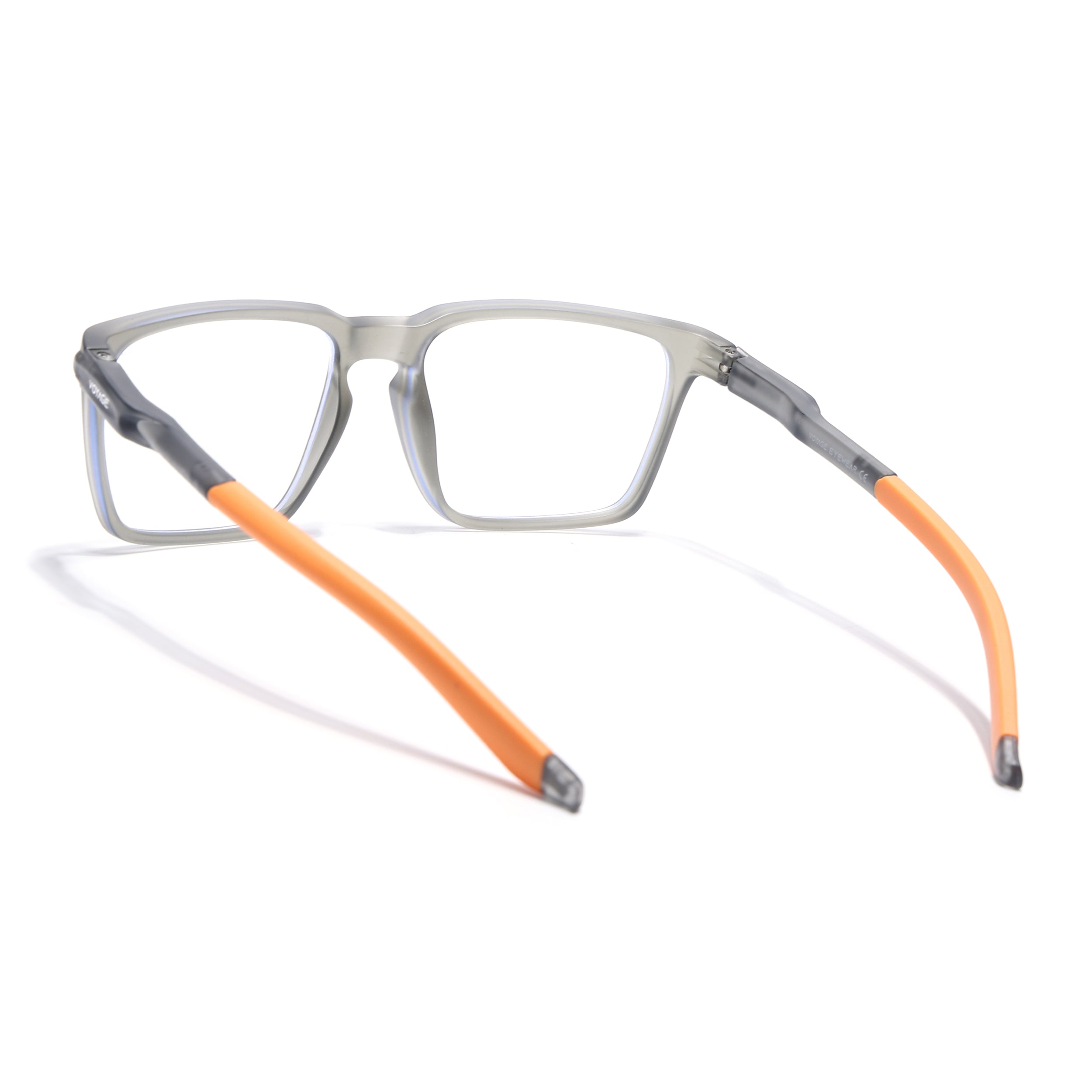 Voyage Active Grey Square Eyeglasses for Men & Women (9809MG5760-C8)