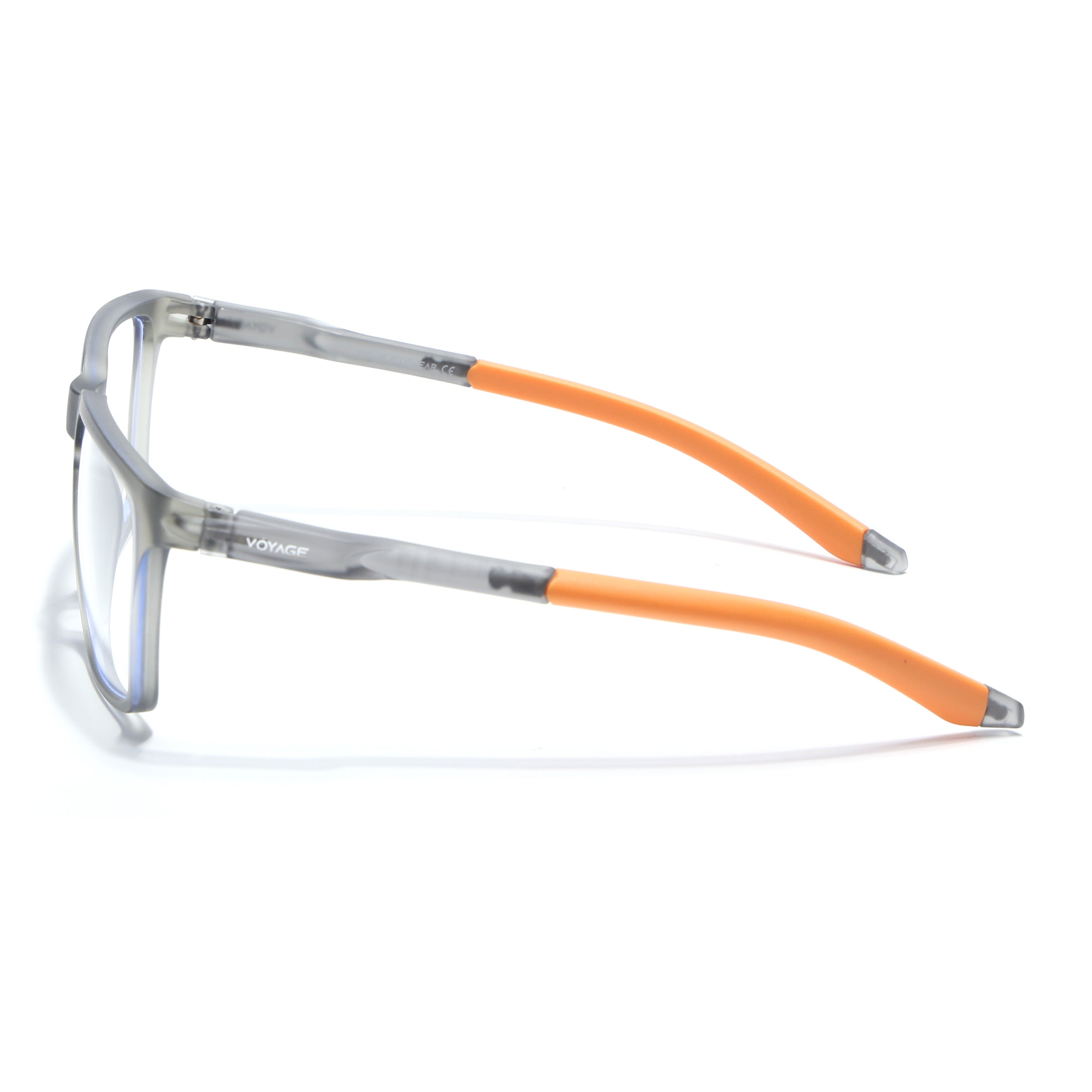 Voyage Active Grey Square Eyeglasses for Men & Women (9809MG5760-C8)