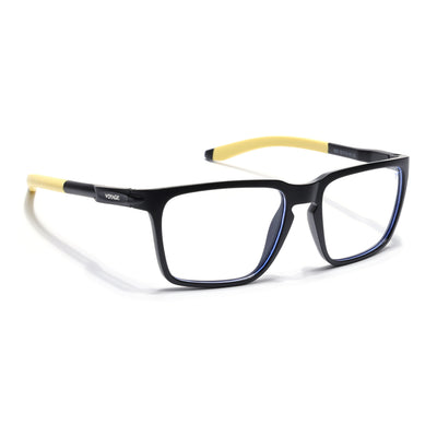 Voyage Active Black Square Eyeglasses for Men & Women (9809MG5761-C9)