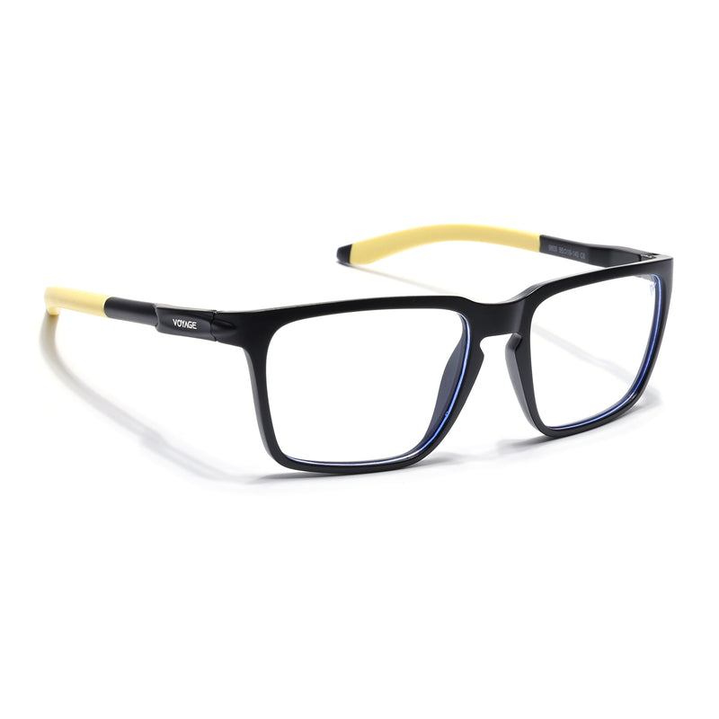 Voyage Active Black Square Eyeglasses for Men & Women (9809MG5761-C9)
