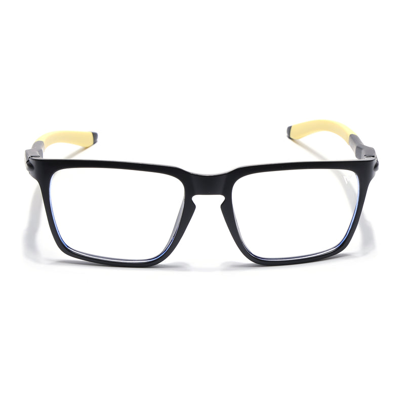 Voyage Active Black Square Eyeglasses for Men & Women (9809MG5761-C9)