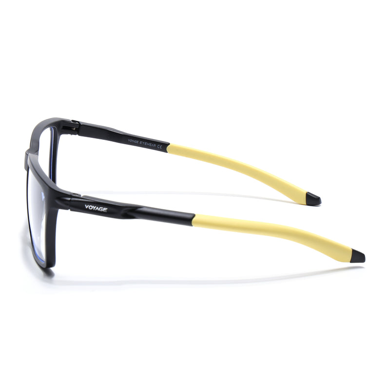 Voyage Active Black Square Eyeglasses for Men & Women (9809MG5761-C9)