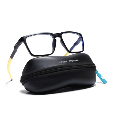 Voyage Active Black Square Eyeglasses for Men & Women (9809MG5761-C9)
