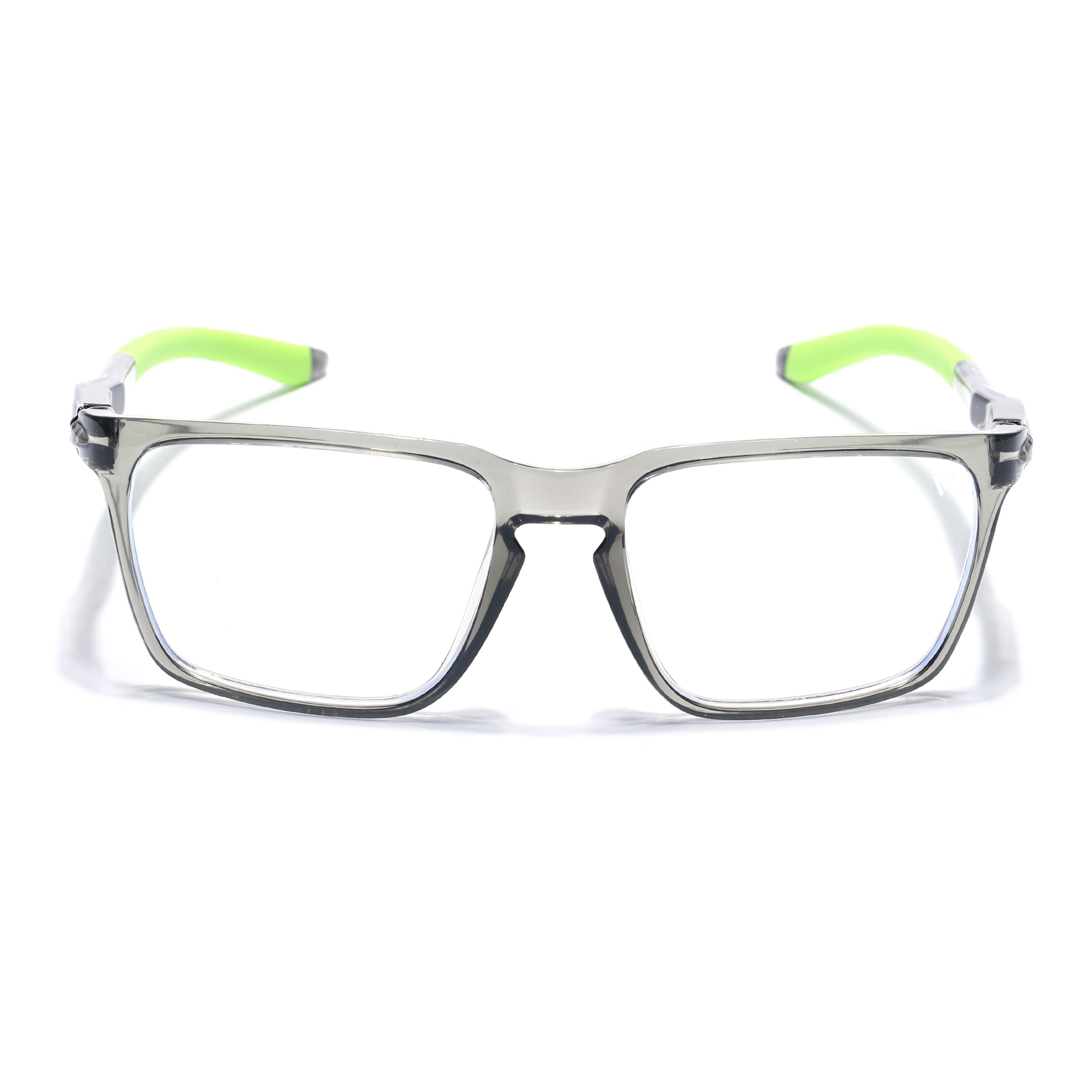 Voyage Active Transparent Grey Square Eyeglasses for Men & Women (9809MG5762-C10)