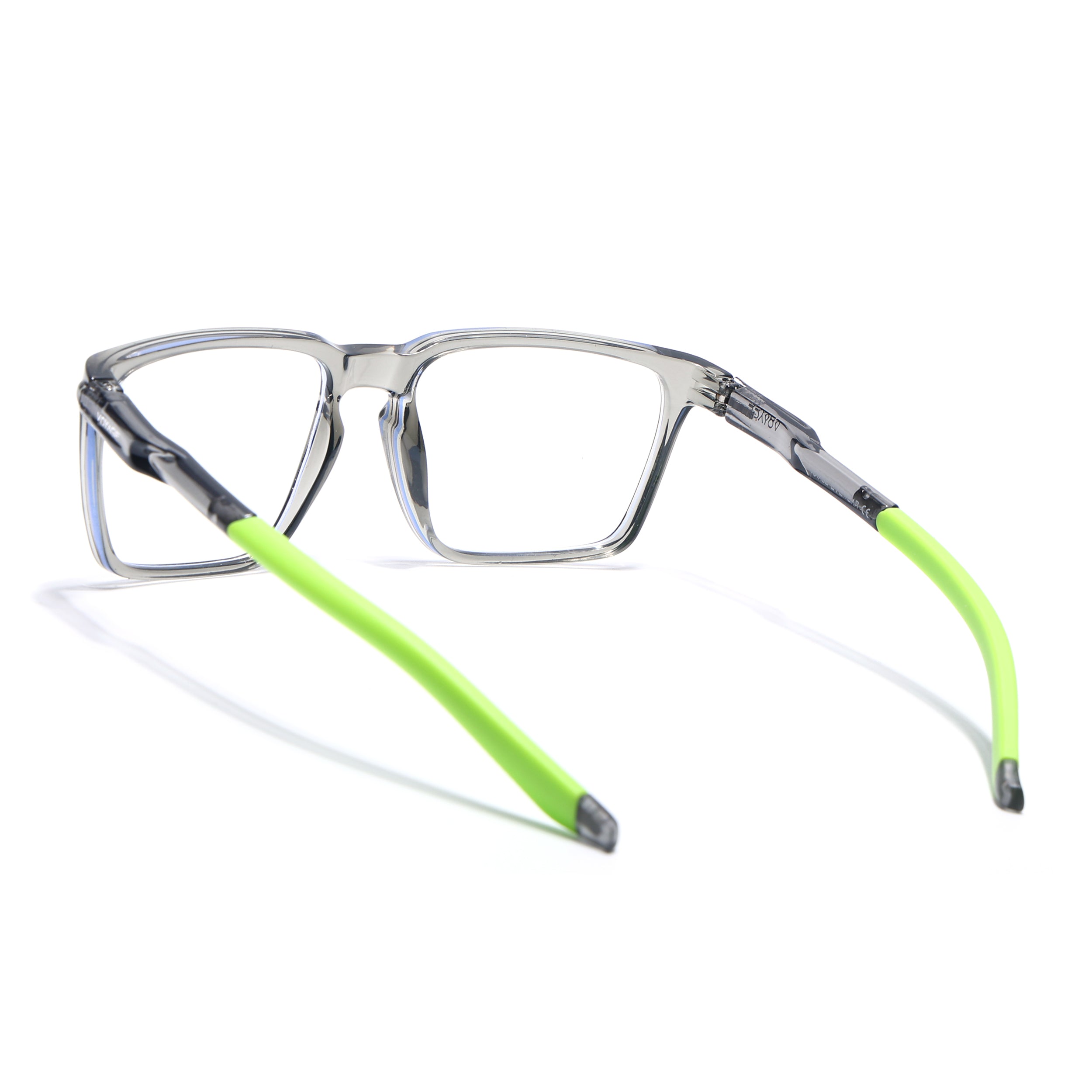 Voyage Active Transparent Grey Square Eyeglasses for Men & Women (9809MG5762-C10)