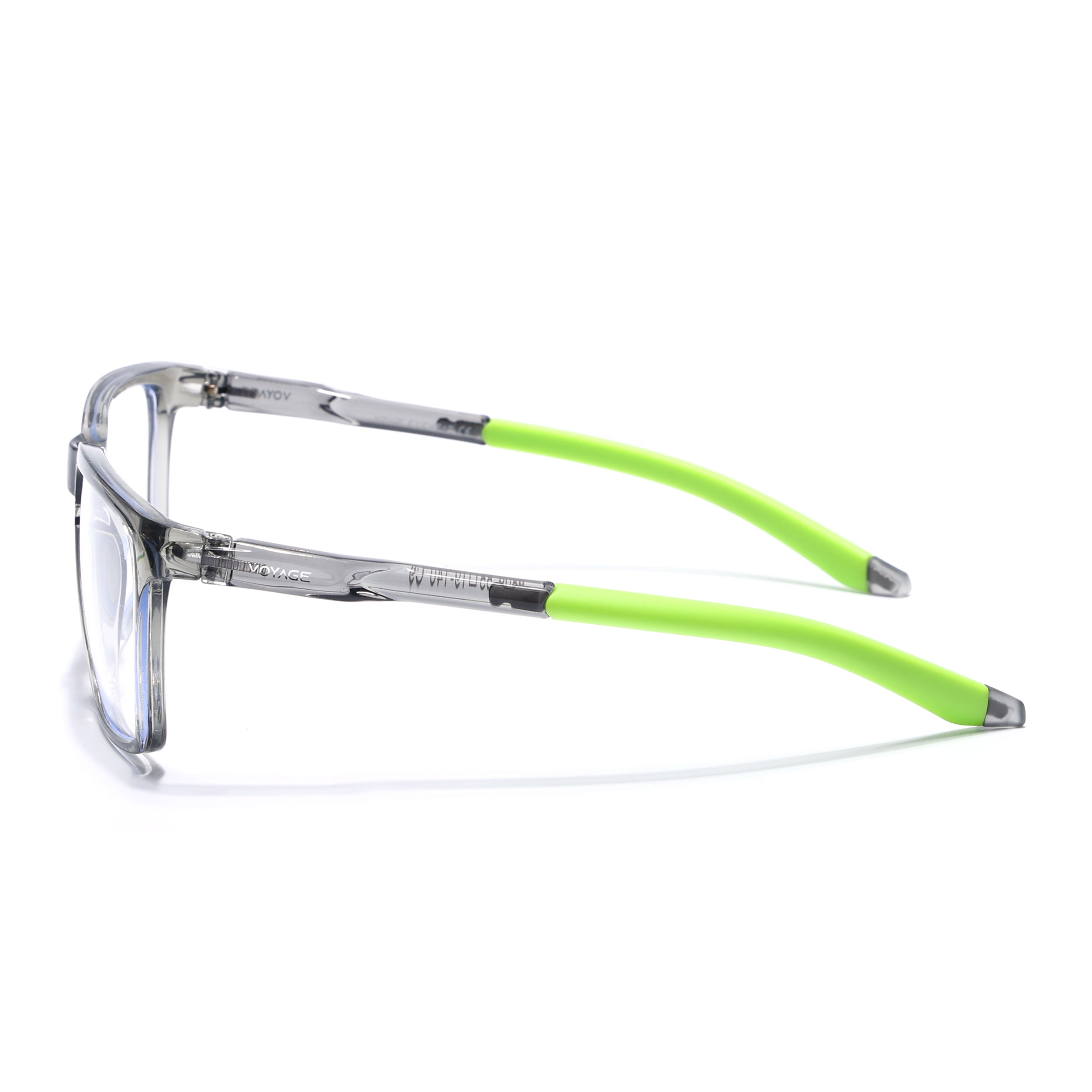 Voyage Active Transparent Grey Square Eyeglasses for Men & Women (9809MG5762-C10)