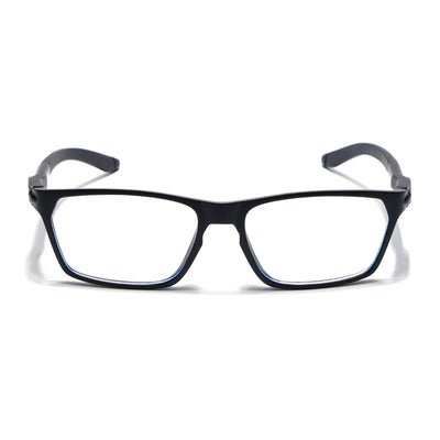 Voyage Active Black Rectangle Eyeglasses for Men & Women (9810MG5763-C1)